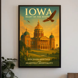 Discover Iowa Heart Of The Midwest Poster
