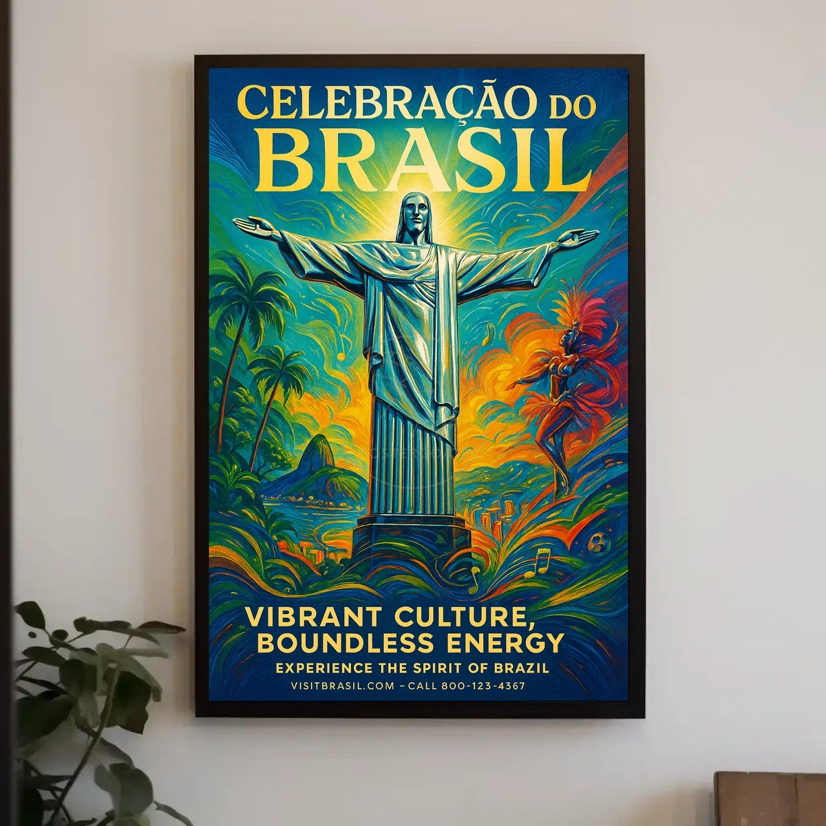 Celebration of Brazil vibrant cultural heritage poster