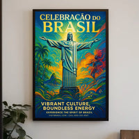 Celebration of Brazil vibrant cultural heritage poster
