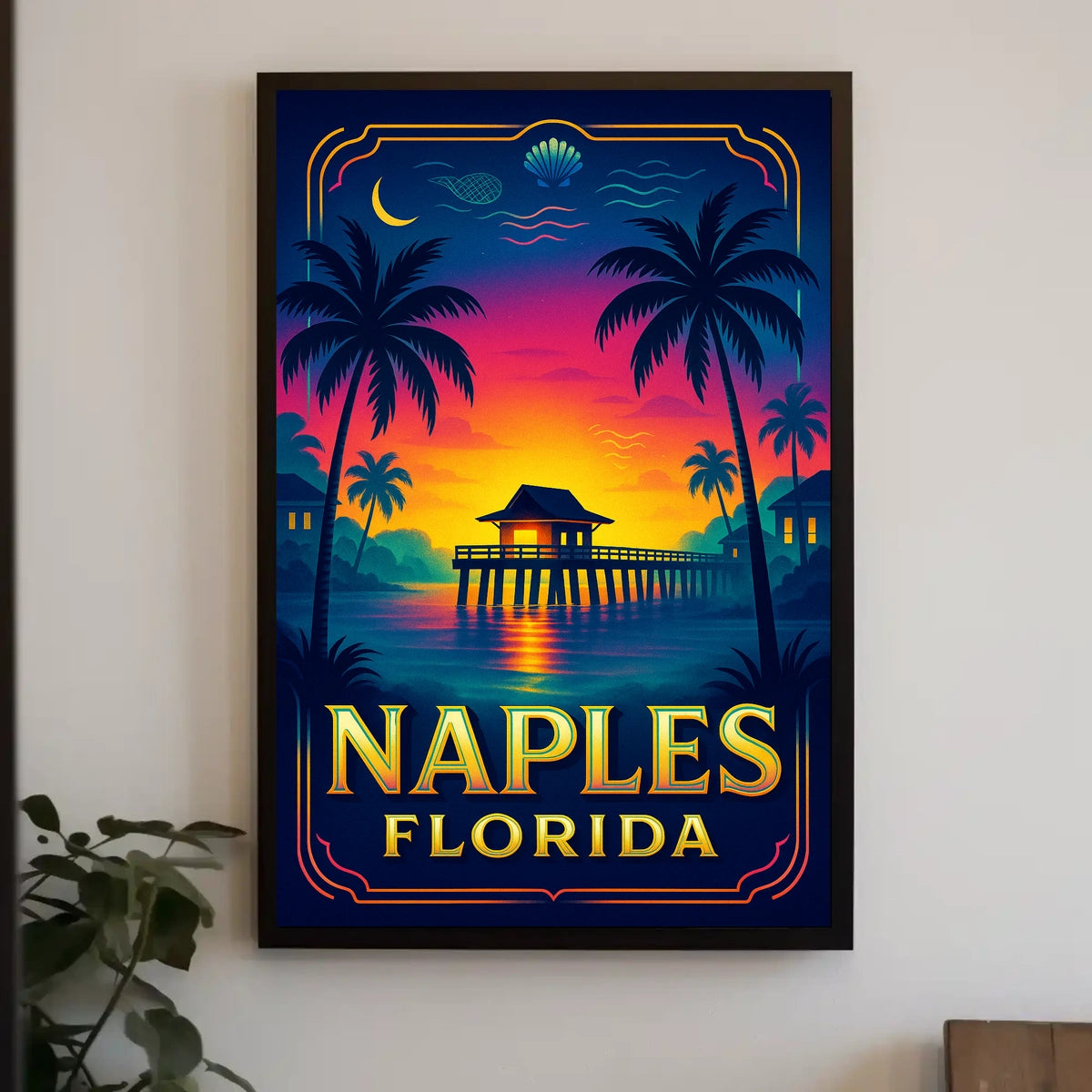Naples, Florida Tropical Sunset Poster