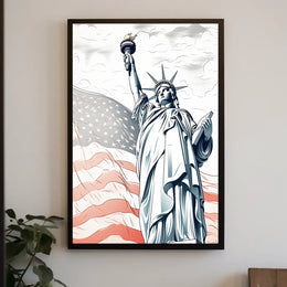 Statue of Liberty Patriotic Freedom Cultural or Heritage Poster