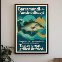 Barramundi Australian Delicacy Cultural or Heritage Poster