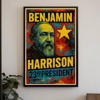 Benjamin Harrison 23rd President of the United States Graffiti Pop Art Poster