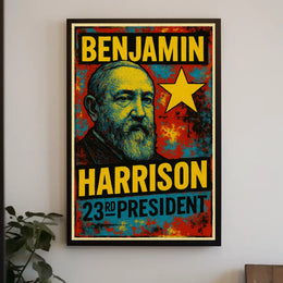 Benjamin Harrison 23rd President of the United States Graffiti Pop Art Poster