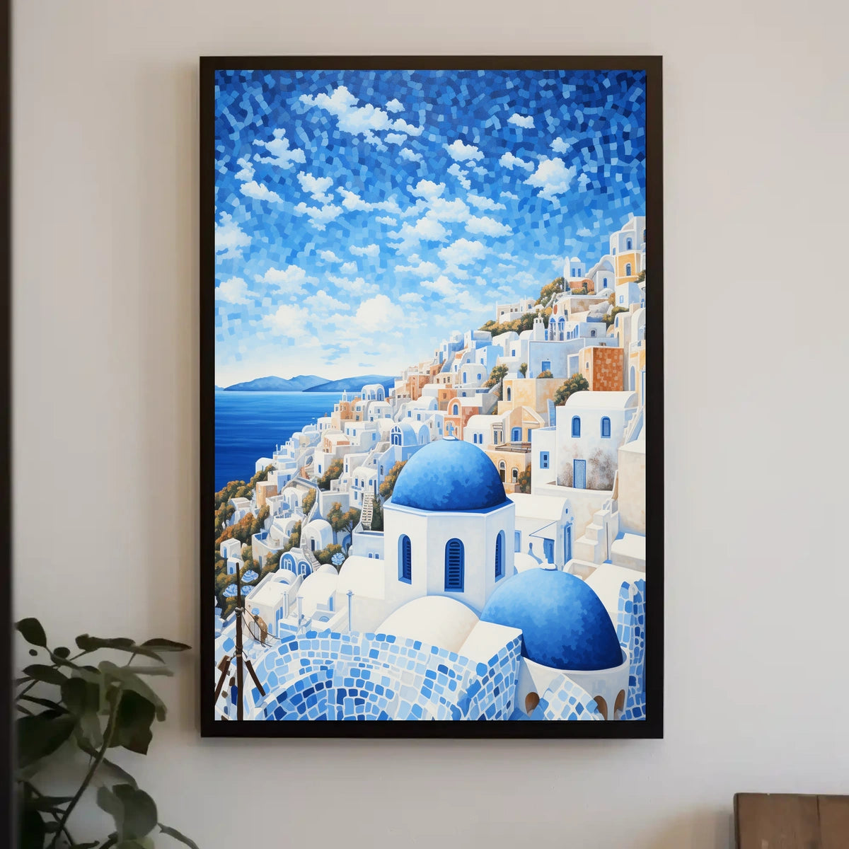 Santorini Greece Stunning Scenic Views Travel Poster
