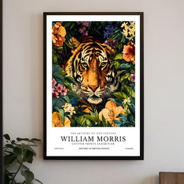 William Morris Tiger Illustration Art Poster - Animal Poster