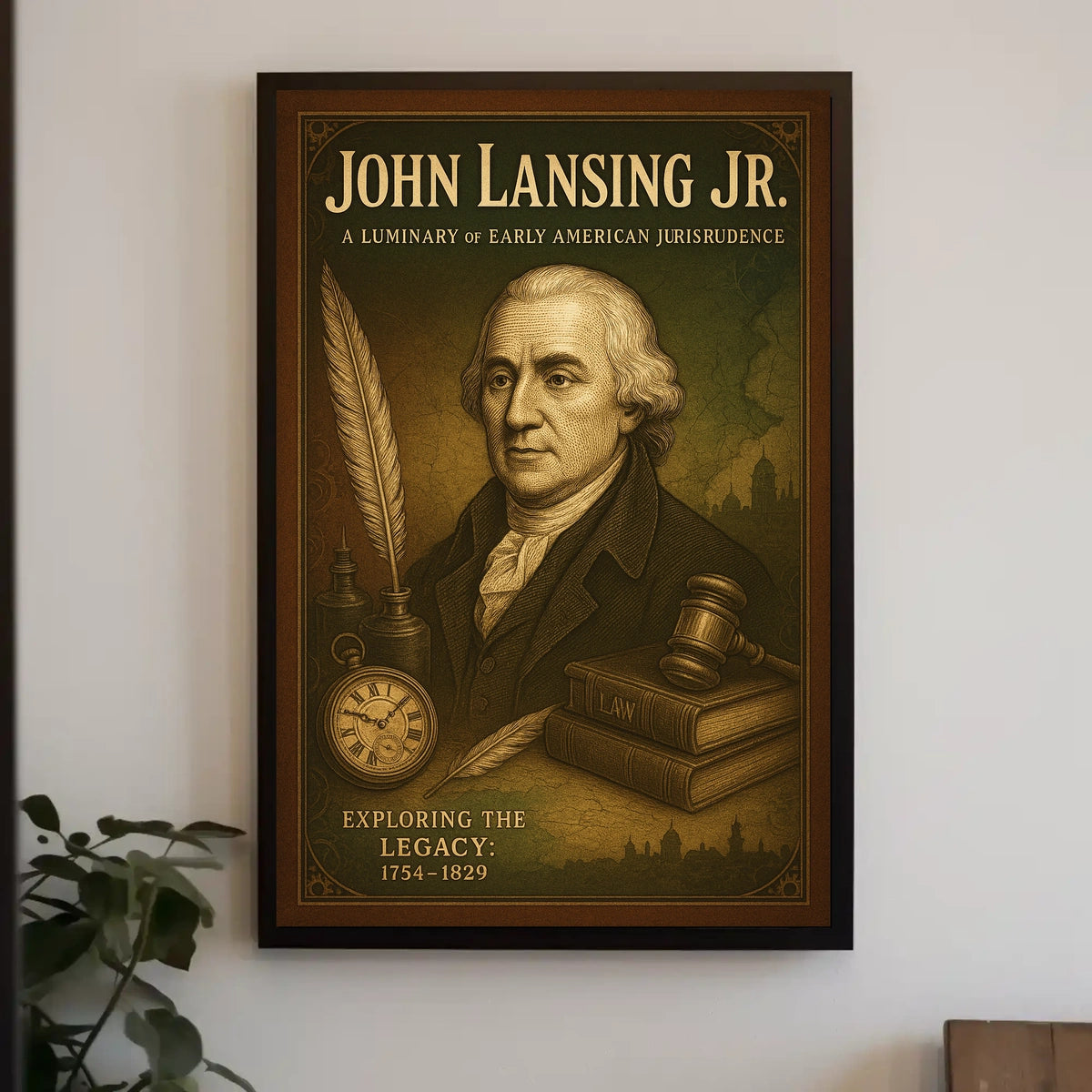 John Lansing Jr. A Luminary of Early American Jurisprudence Poster