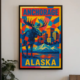 Anchorage, Alaska Vibrant Wilderness Poster