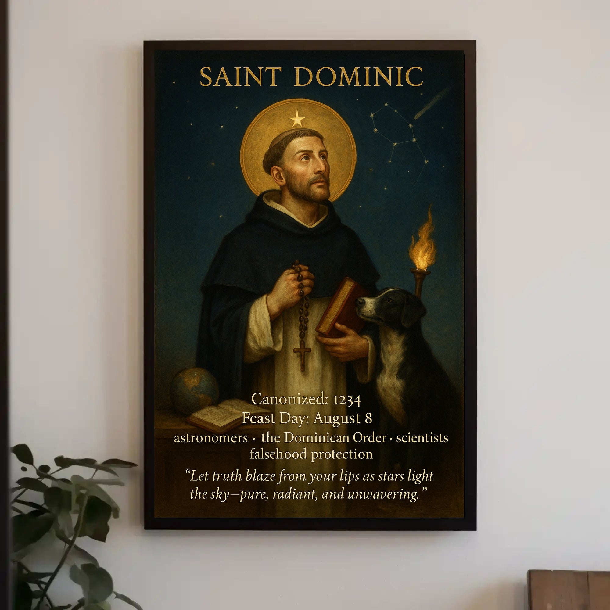 Saint Dominic Classic Vintage Religious Heritage Poster