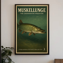 Muskellunge The Underwater Predator Poster