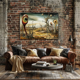Surreal Eye-Landscape Fantasy: A Bizarre Poster Creation