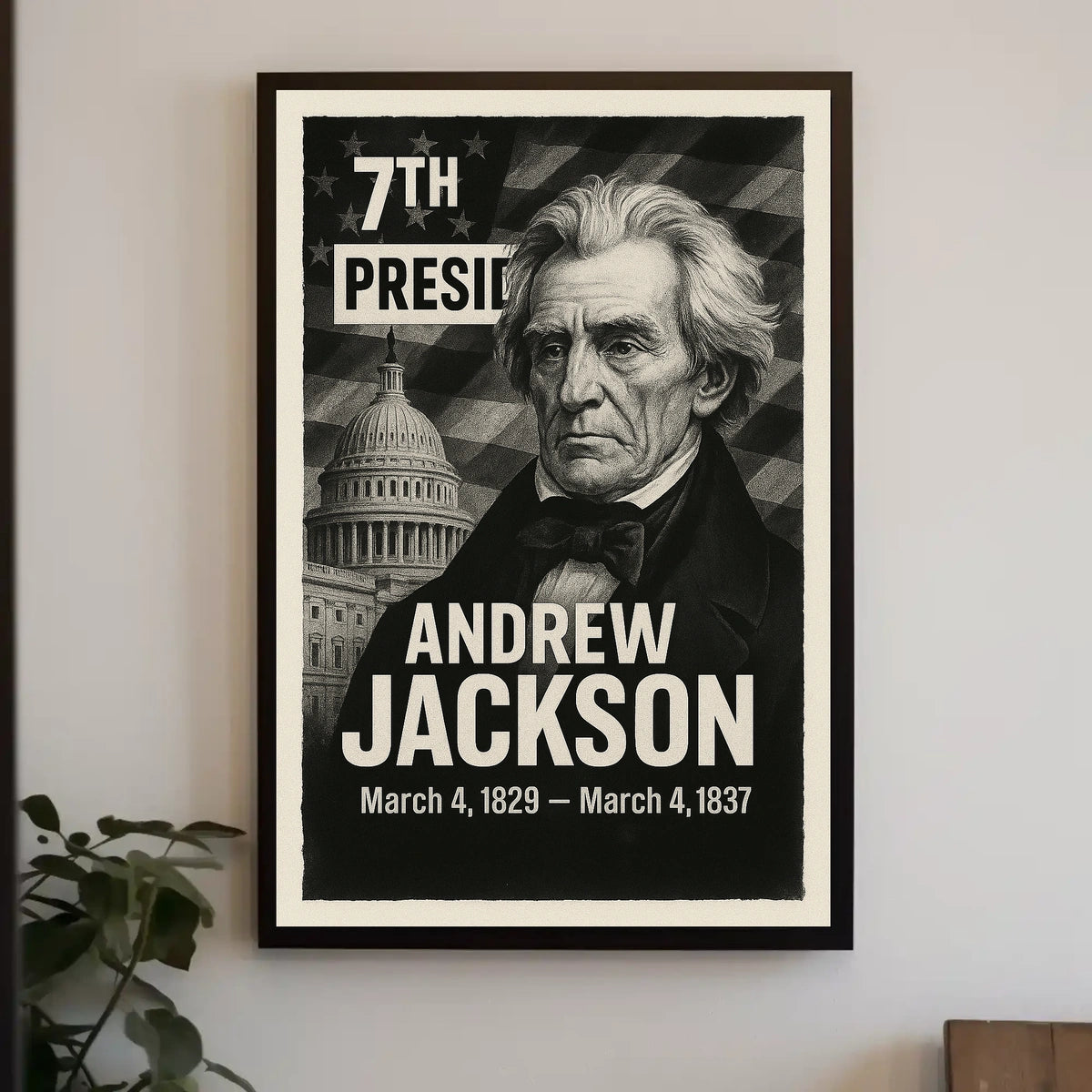 Andrew Jackson 7th President of the United States Digital Montaje Poster