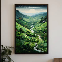 Serene Terraced Landscape Poster