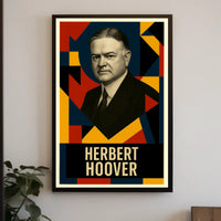 Herbert Hoover 31st President of the United States Abstract Pop Poster