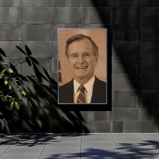 George Bush 41st President Sepia Photo