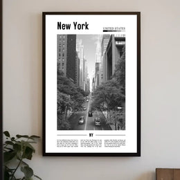 New York City Vintage Street Scene Poster Classic Wall Art