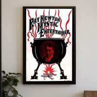 Ray Newton Mystic Entertainer Vintage Art Nouveau Poster
