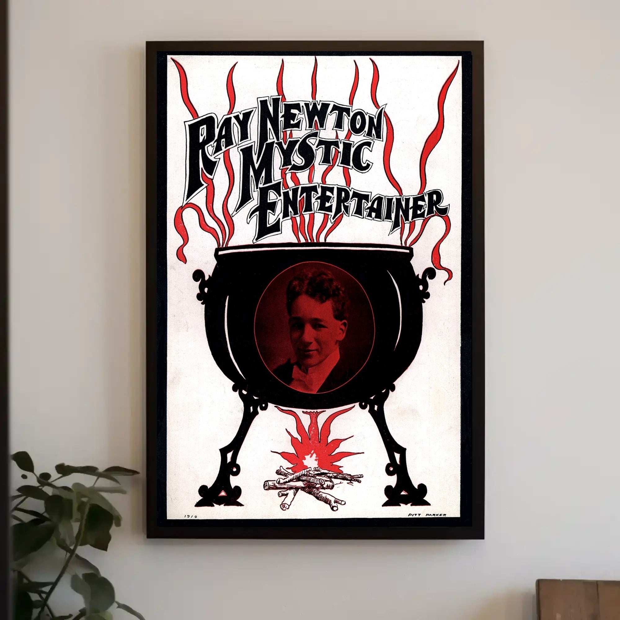 Ray Newton Mystic Entertainer Vintage Art Nouveau Poster