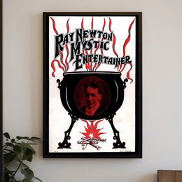 Ray Newton Mystic Entertainer Vintage Art Nouveau Poster