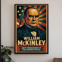 William McKinley 25th President Poster Vintage Wall Art