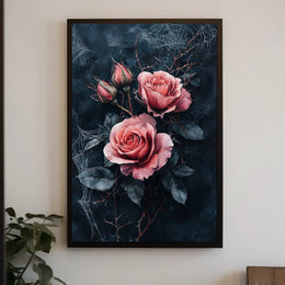 The poster features a dark moody design with a gothic romantic theme. At Travel Poster