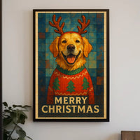 Festive Canine Cheer Poster
