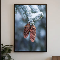 Winter Serenity Pine Cones National Park Poster