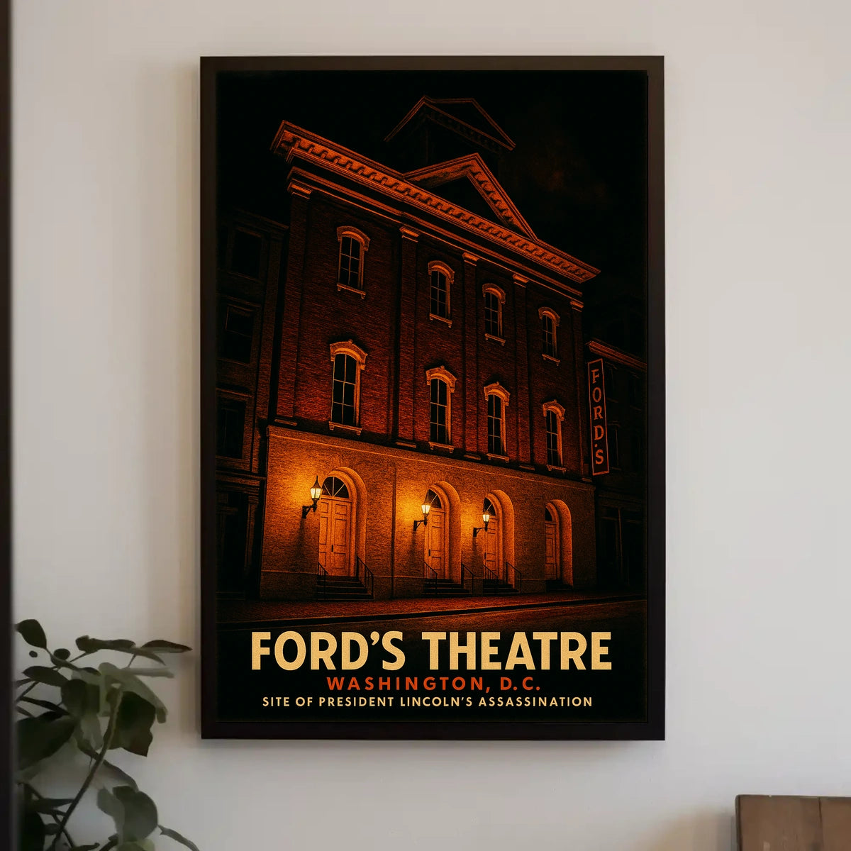 Abraham Lincoln Fords Theatre Poster