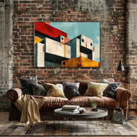 Modern Abstract Architectural Geometric Shapes Poster