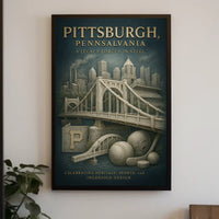 Pittsburgh, Pennsylvania A Legacy Forged in Steel Poster
