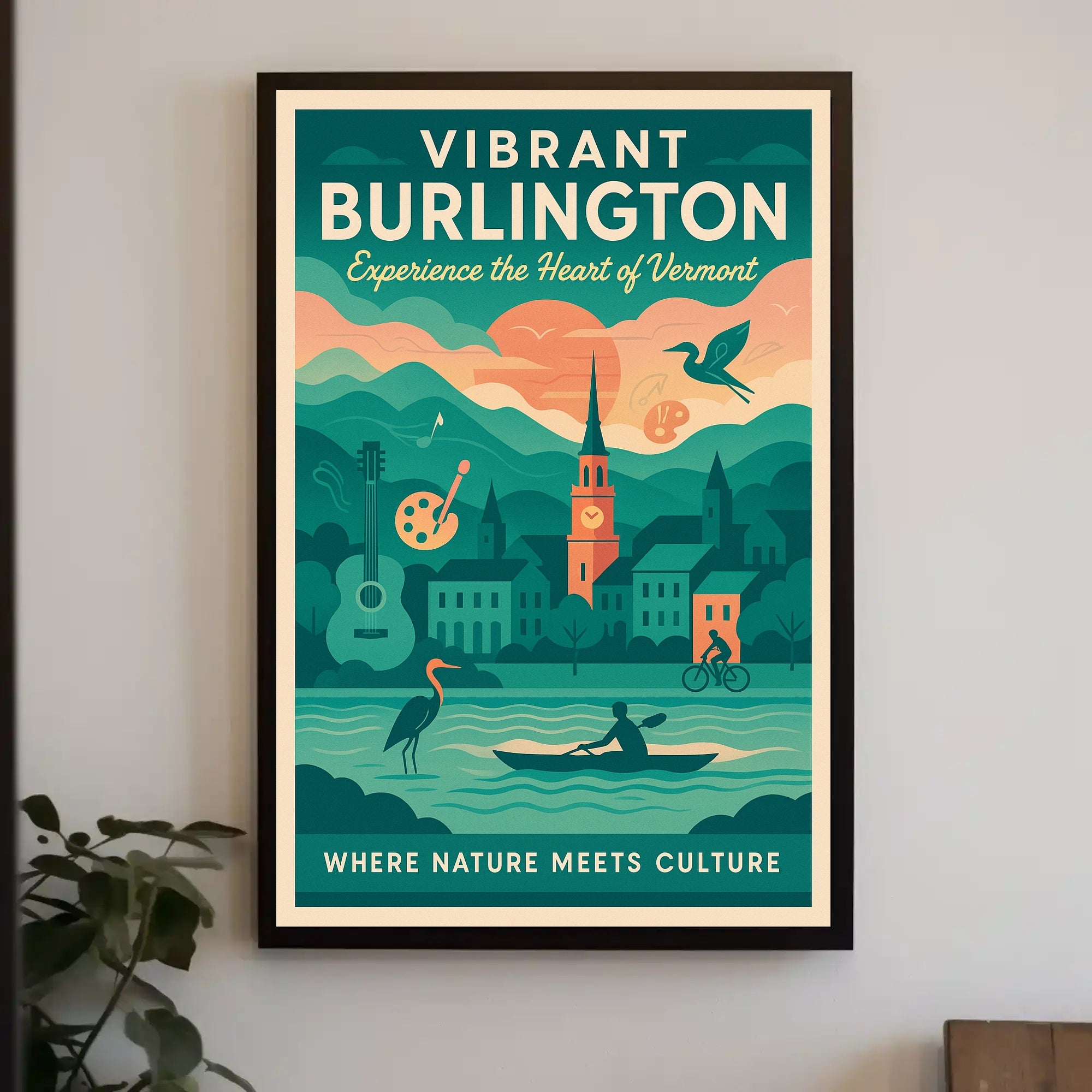 Vibrant Burlington Wall Art Print Decor