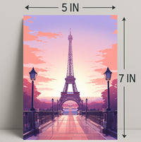 Sunset Over Paris Poster