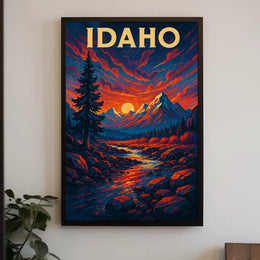 Idaho Sunset Landscape Poster