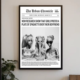 Spaghetti Humorous Satire Vintage Pop Culture Poster PosterGoat