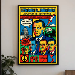 Lyndon B. Johnson A Pop Art Retrospective Poster PosterGoat