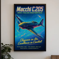 Macchi C.205 WWII Italian Masterpiece Poster
