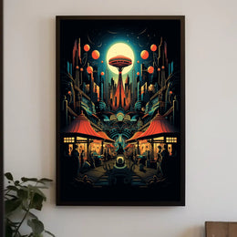 Futuristic Cityscape Poster