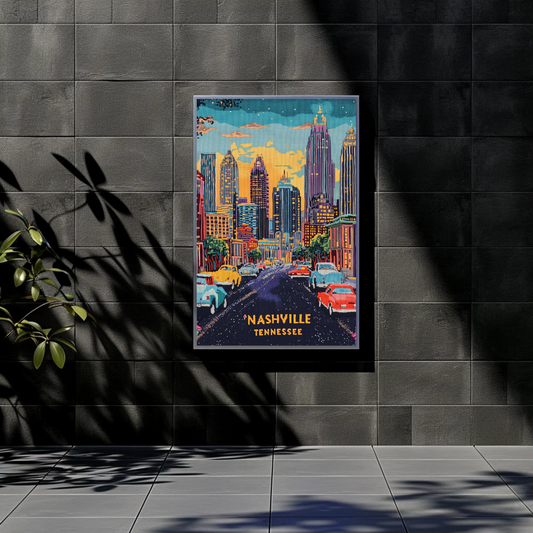 Nashville, Tennessee Vintage Travel Poster