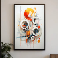 Energetic Geometric Shapes Modern Art Abstract Poster