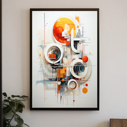 Energetic Geometric Shapes Modern Art Abstract Poster