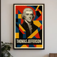 Thomas Jefferson 3rd President of the United States Abstract Pop Poster