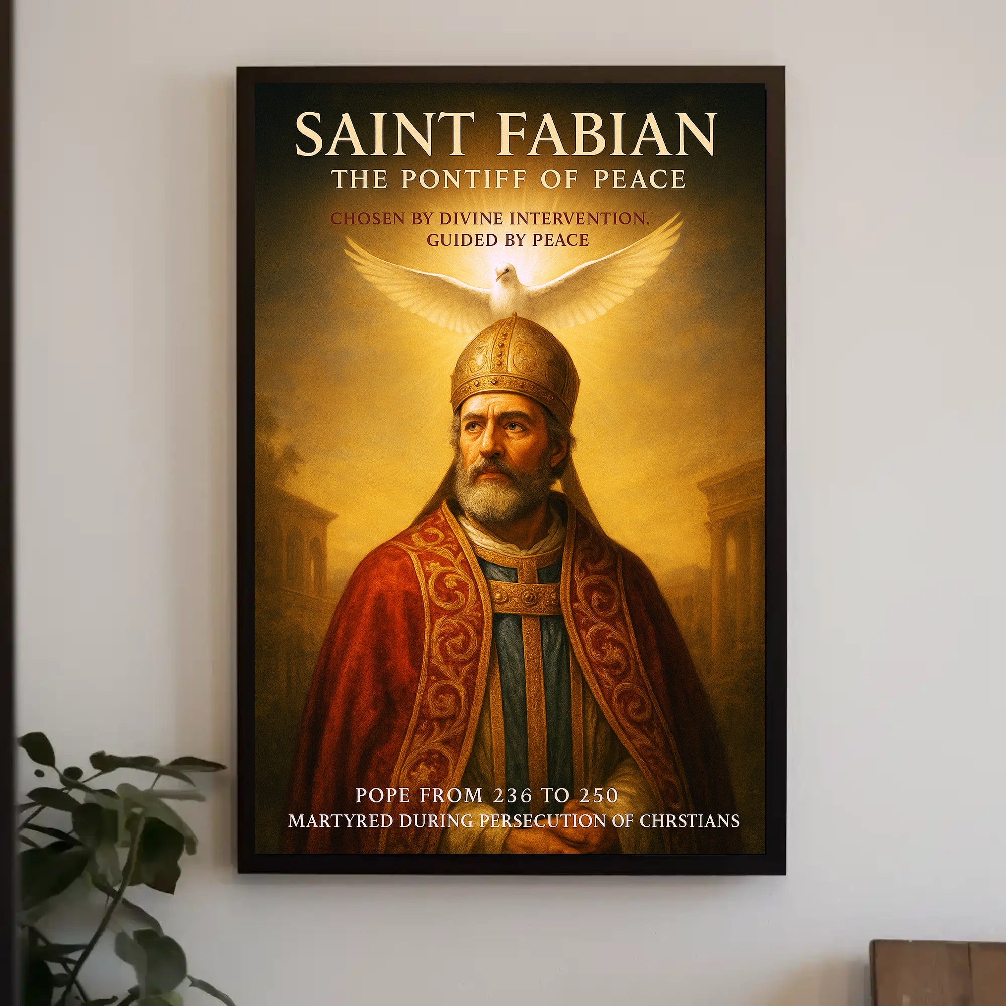 Saint Fabian The Pontiff of Peace Poster PosterGoat