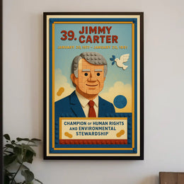 Jimmy Carter 39th President Wall Art Vintage Print PosterGoat