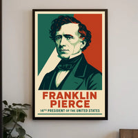 Franklin Pierce Patriotic Art Poster Historical Presidential Poster