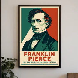 Franklin Pierce Patriotic Art Poster Historical Presidential Poster