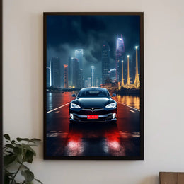 Electric Elegance In The City Poster