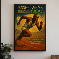 Jesse Owens 1936 Olympics Vintage Motivational Poster