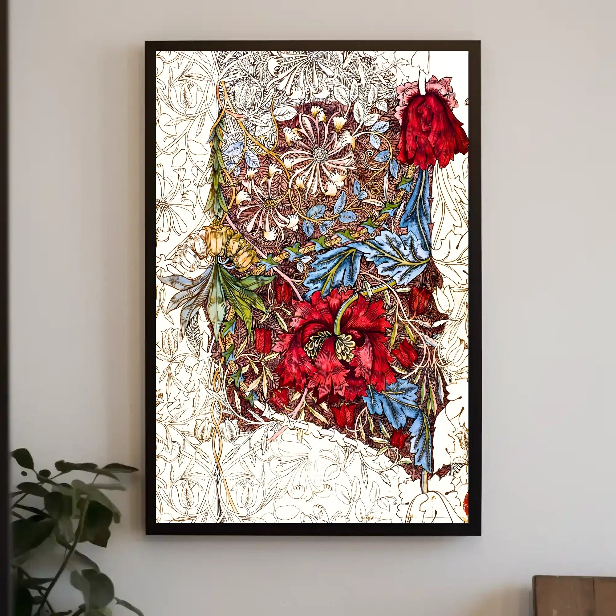 Floral Tapestry Art Poster