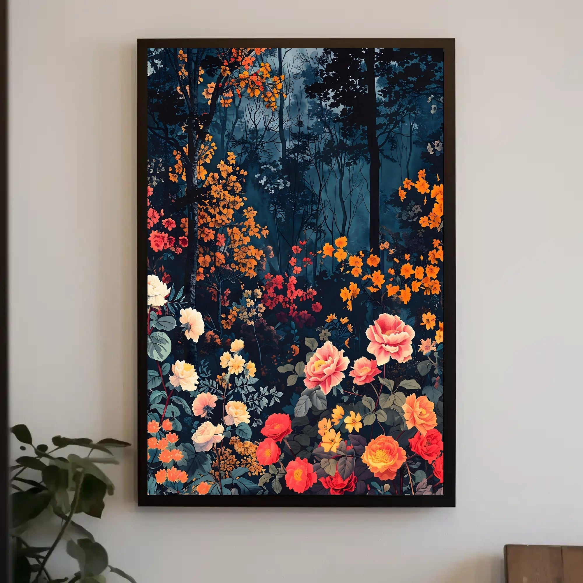 Enchanted Forest Blooms Wall Art Print
