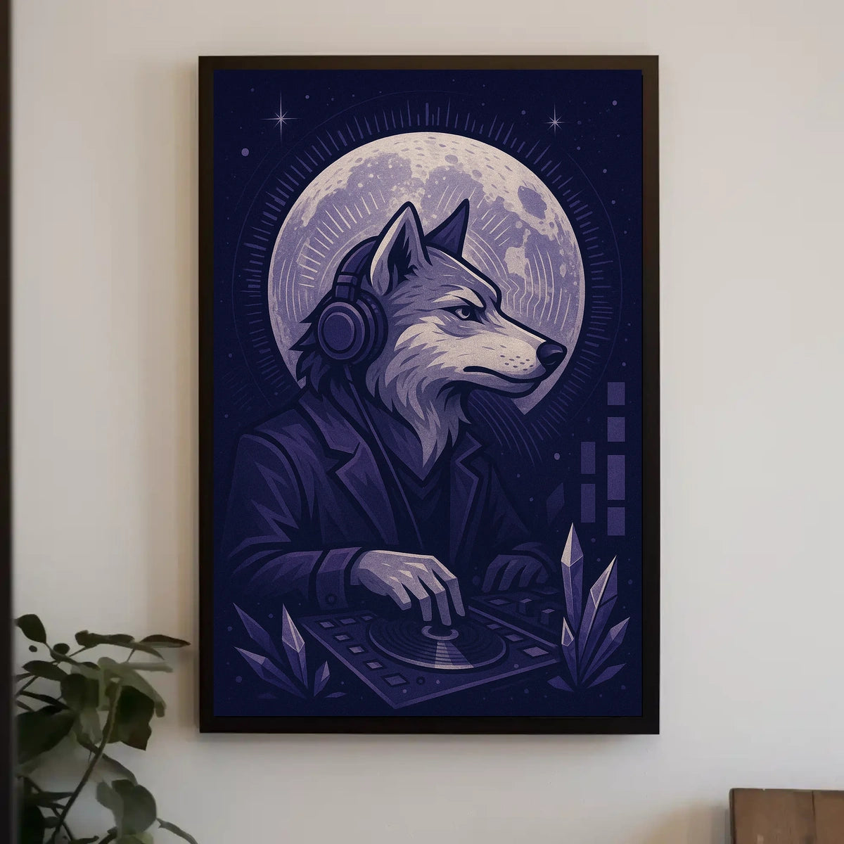 Dj Wolf Under The Moon Poster